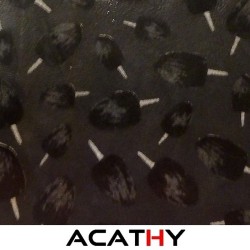 Morceau de croûte de cuir vachette fantaisie noir 15 cm x 20 cm