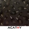 Morceau de croûte de cuir vachette fantaisie noir 30 cm x 40 cm