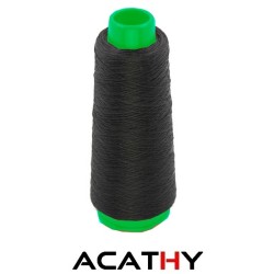 Fil ONYX pour cuir 30 - bobine entamée de 140 m - noir 4000