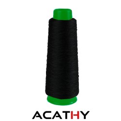 Fil ONYX pour cuir 40 - bobine entamée de 150 m - noir 4000