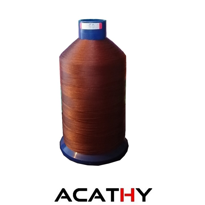 Fil DMC 60 - bobine neuve de 5000 m - marron