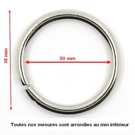 Anneau non soudé 12mm Fil 1.8mm Laitonné vernis